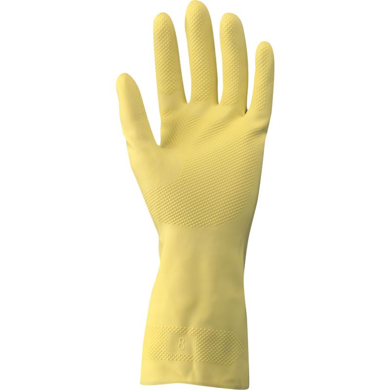 XIYANGY Guanti di Sicurezza in Gomma PVC Resistente e Pesante for Olio Acido Blu M-XL - Blu, M(Medium