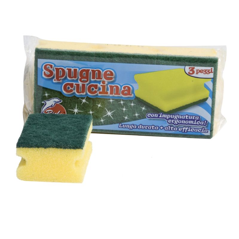 Vileda Spugna in fibra con spugna colori 3+1, 16 pezzi